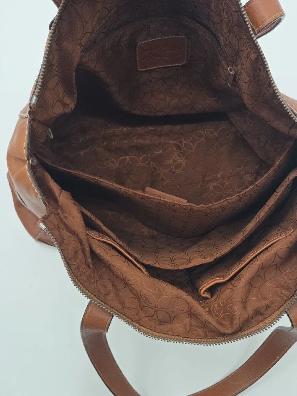 Large Fossil Tan Leather Shoulder Bag